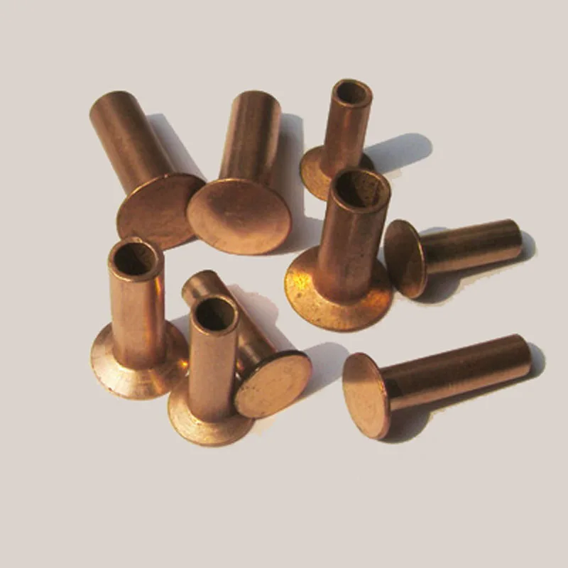 6pcs M8 countersunk rivets half hollow rivet 20mm 24mm length copper
