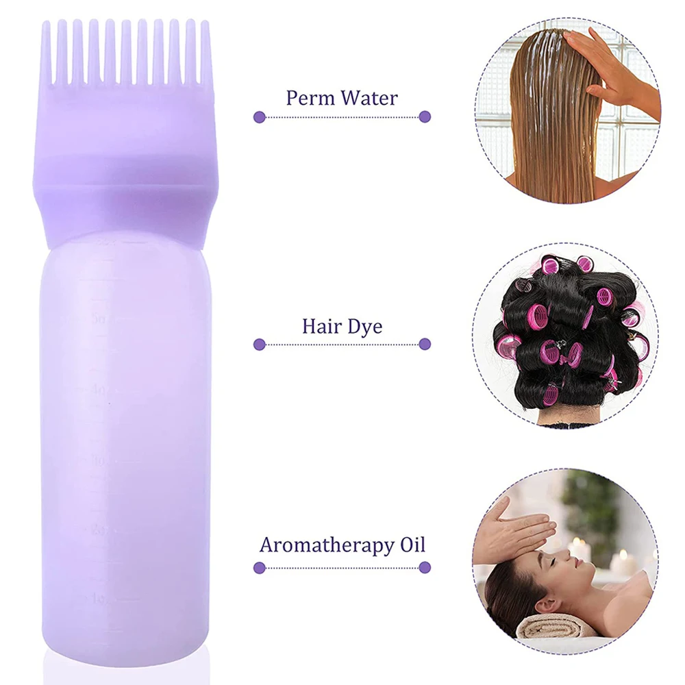 120ml Hair Root Comb Applicator Bottle Dispensing Hair Dye Applicator Comb Brush Salon Coloring Hairdressing Styling Tools hair dye applicator bottle hair dyeing bottle hair dye bottle
