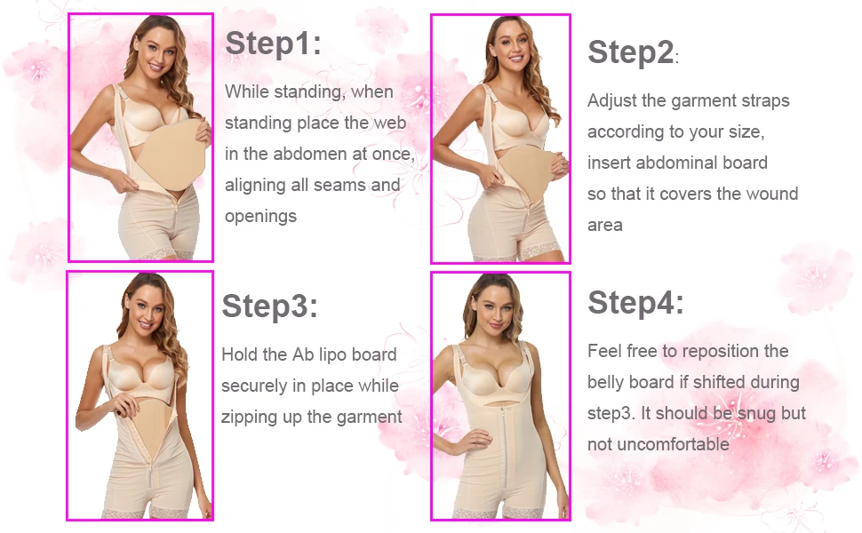 Description Picture 3 of item1PC Lipo Foam Compression Ab Board Post Surgery Abdominal Board Liposuction Posture Recovery Belly Shaping Board Women's Underwe