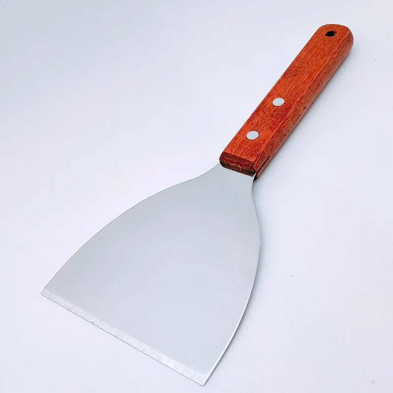 Stainless Steel Slant Grill Griddle Spatula Scraper Diner Flat Straight Blade for BBQ Cast Iron Griddle Grill