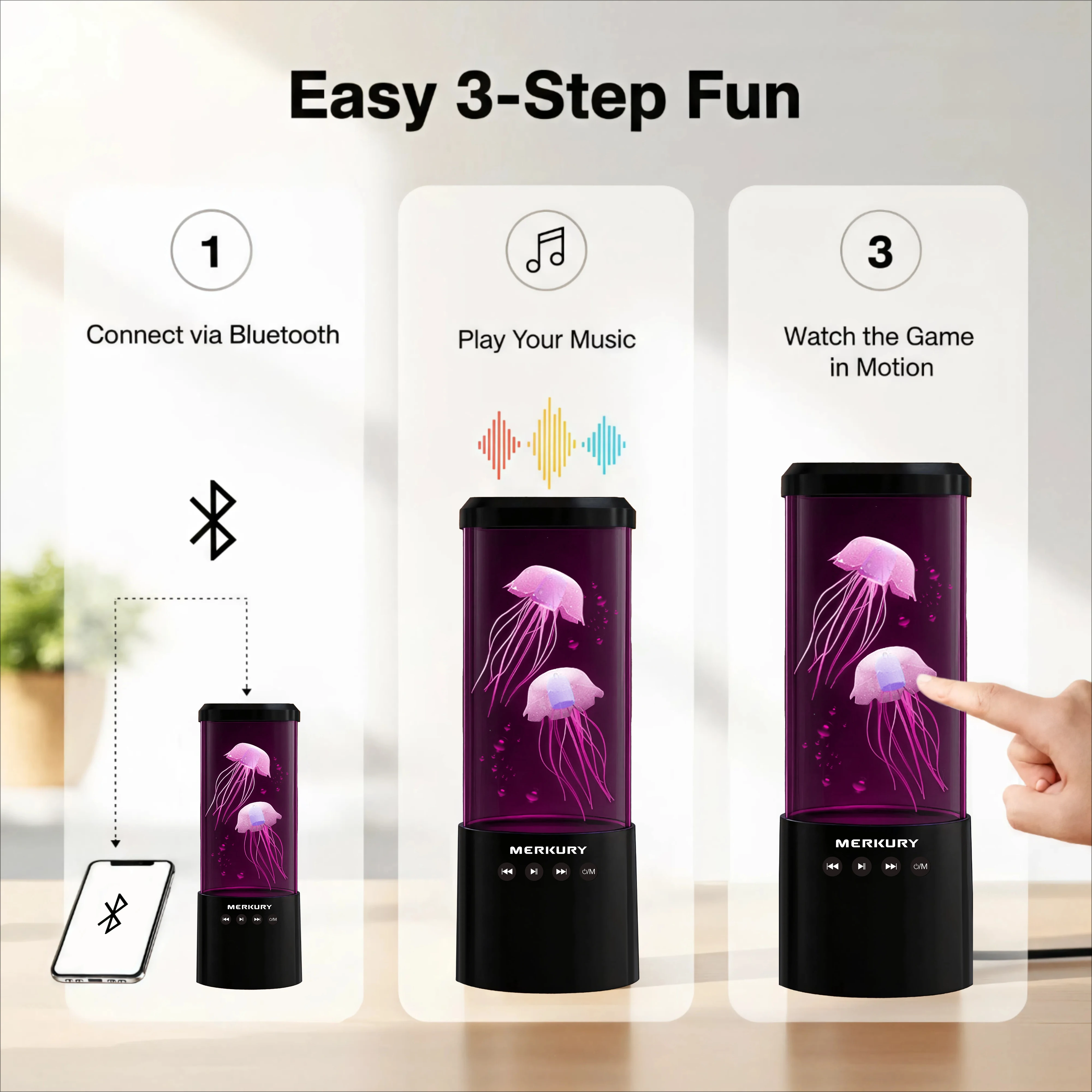 New Decorative Jellyfish Lamp Multicolor LED USB Powered Remote Control Waterproof Home Decoration Lamp Ideal Gift