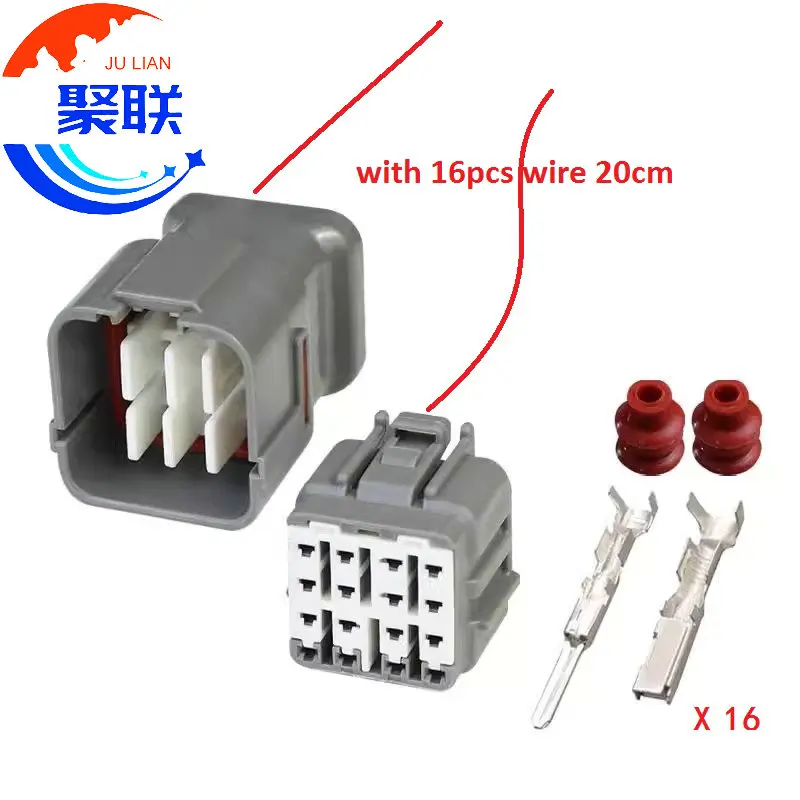 

1Sets 16Hole 6188-0495 6189-0715 Car Cable Harness Waterproof Socket DL Series Auto Connector With Pins Seals or Wires