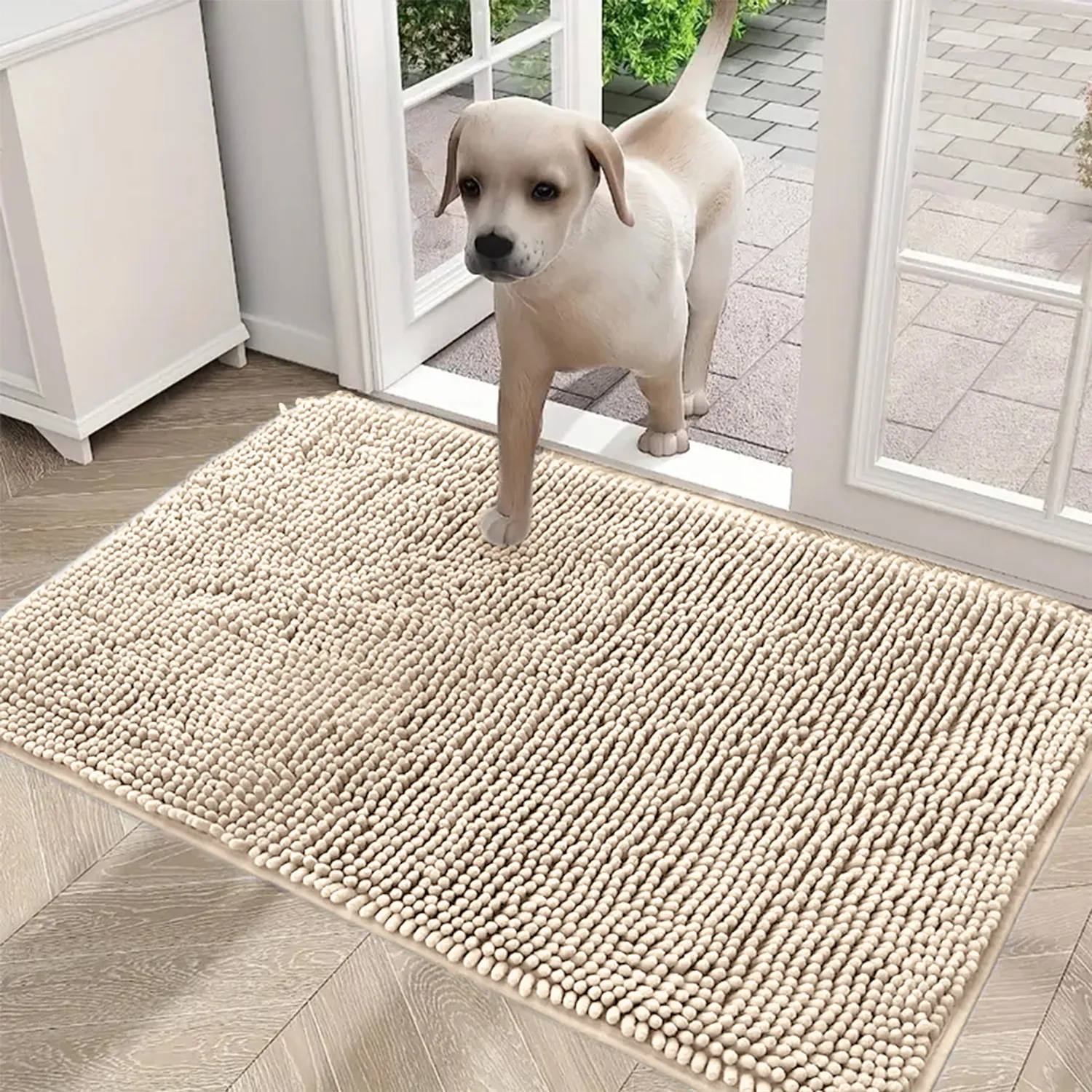 Solid color pet door mat super absorbent extra dense chenille soft bathroom non-slip floor mats dirt-resistant entrance mat floor mat bathroom mat absorbent bathroom mat bathroom floor mat toilet mat bath mat