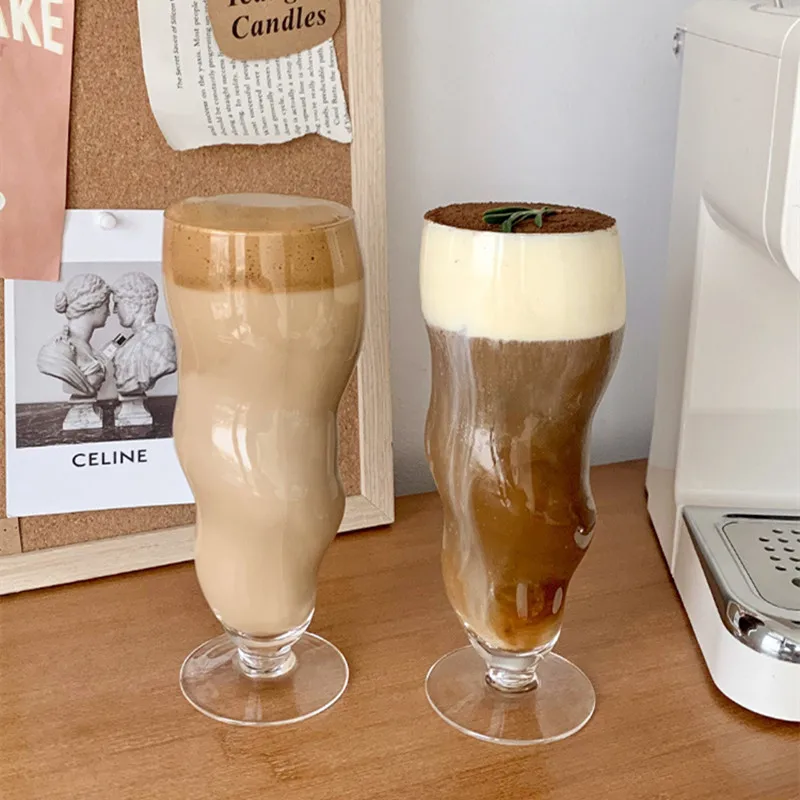 QAPPDA Lot De 12 Tasses à Café En Verre Transparent Avec Poignée