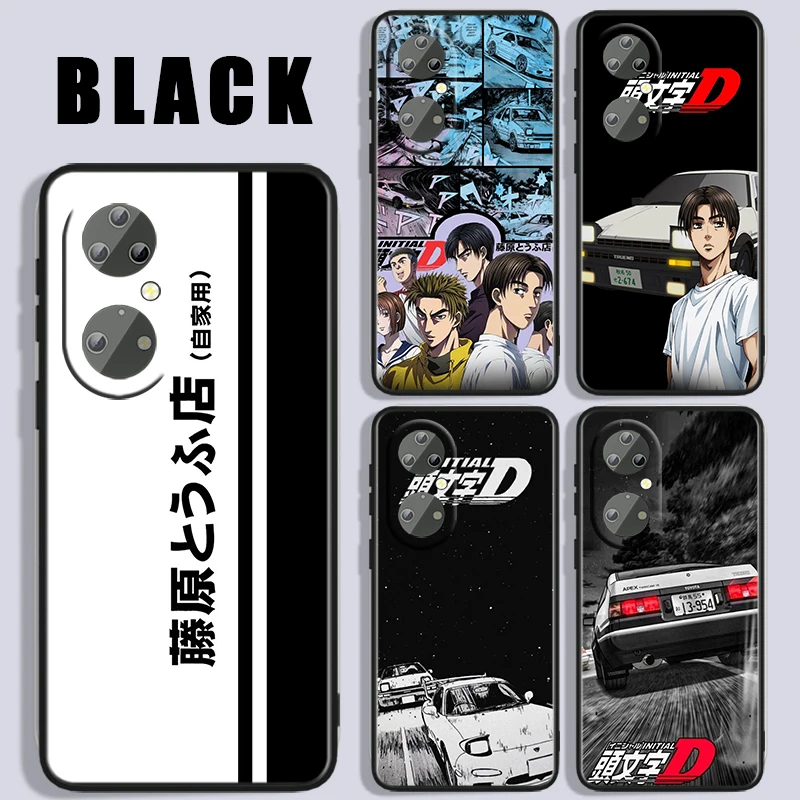 Initial D Anime Black Soft Phone Case Cover
