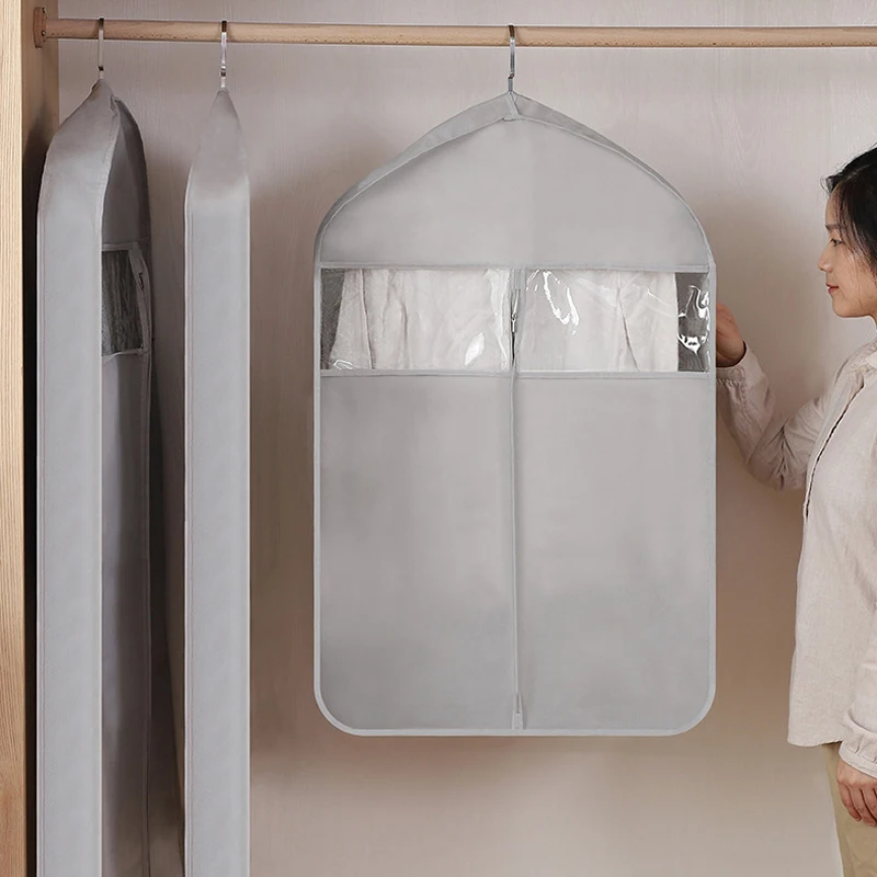 Clothes Storage Bag 3D Dustproof Garment Dress Hanging Organizer Wardrobe