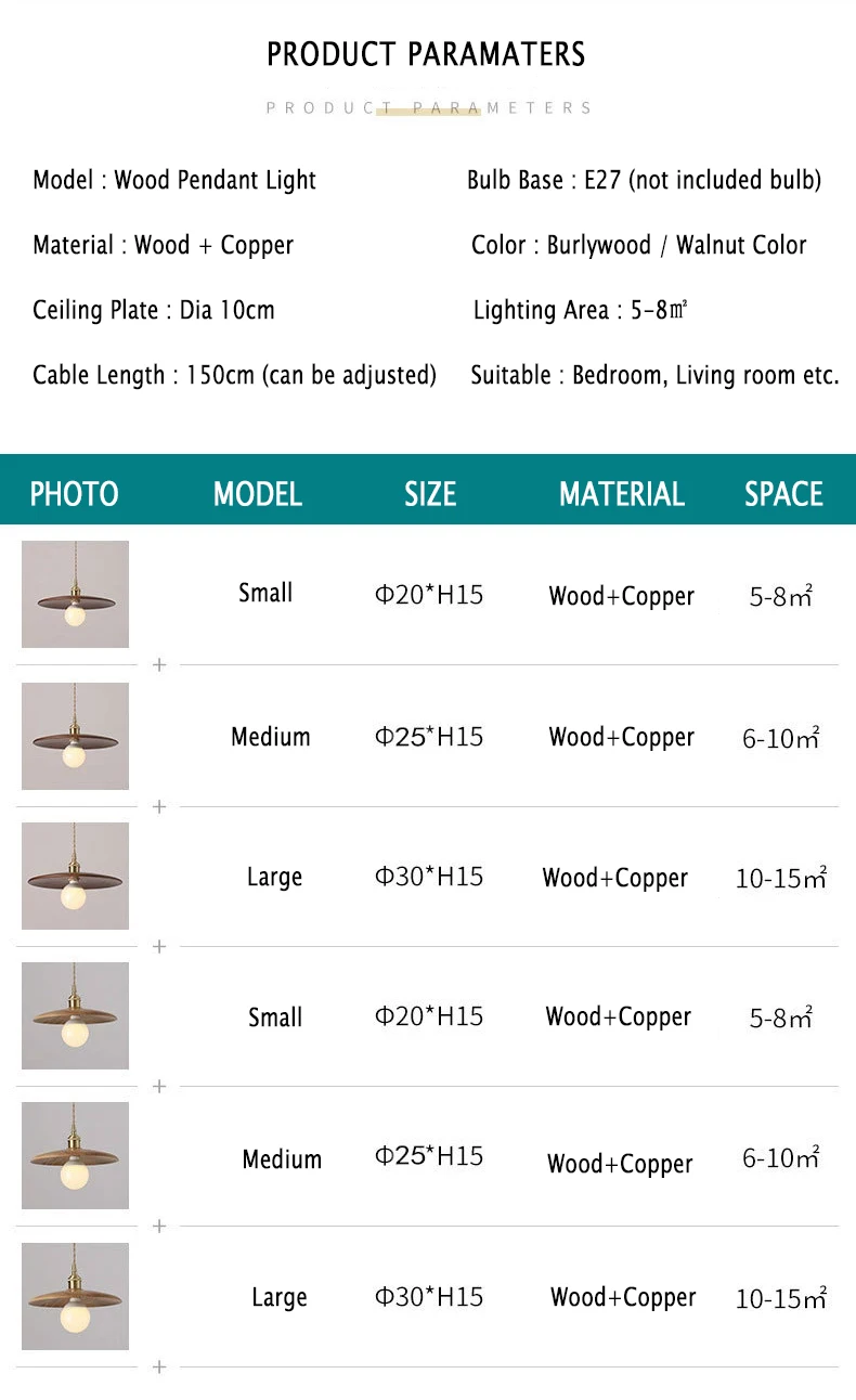 Nordic Solid Wood Pendant Light Bedside Dining Table Art Decorative Log Lamps Creative Restaurant Bar Tea Room Hanging Light E27