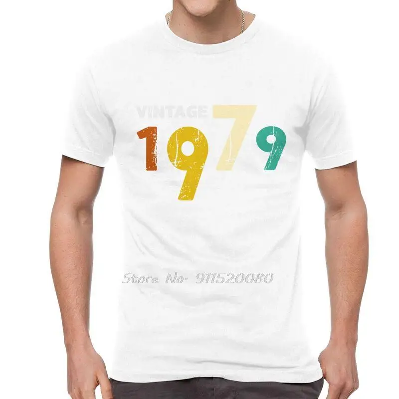 Men's Vintage 1979 Birthday Graphic T-Shirt - Cool Cotton Streetwear Tee