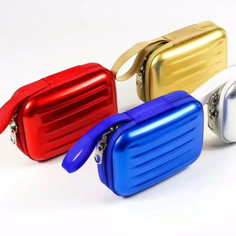 Women Candy Color Headphone Protective Coin Purses Storage Box for Travel Zipper Mini Data Cable Small Money Case Container Bag