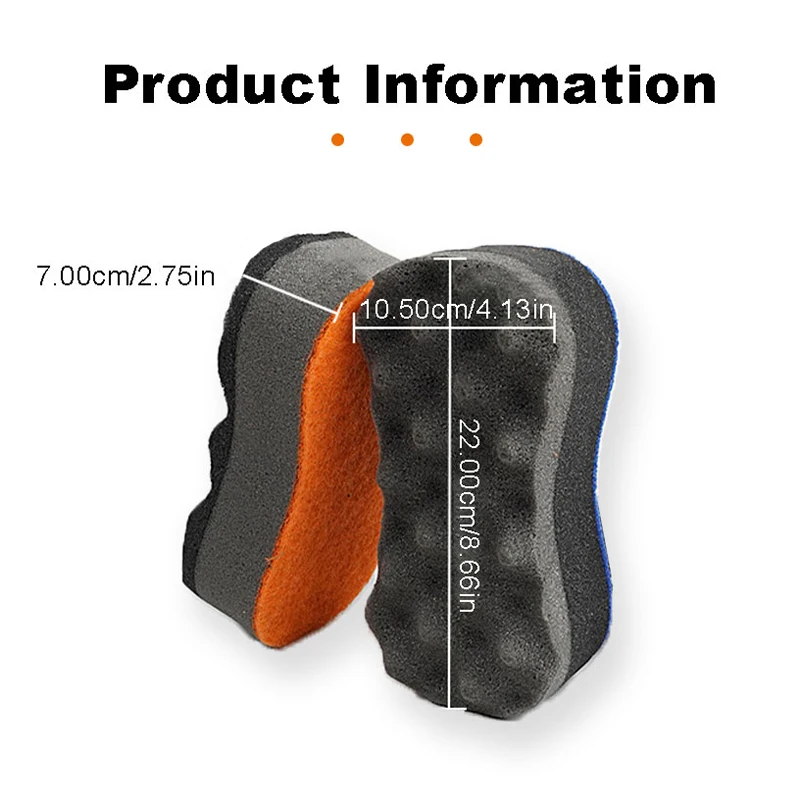 Car damp clean sponge three layers wash sponge block car detailing care tools 1pc