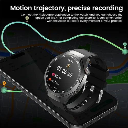 2025New For Android and ios Smart Watch Men AMOLED Screen GPS Motion trajectory Heart Rate Bluetooth Calls SmartWatch Waterproof - Image 5