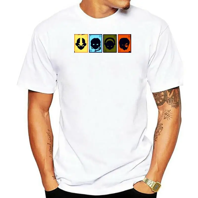 personality Definite Myself Men's Avatar The Last Airbender Elements Design men's fashion round neck cool man's T-shirt_voghion.com