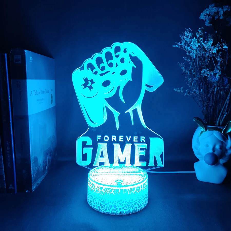 3d Led Light Video Games Modern Acrylic Illusion Night Lamp Rgb Flashing Cool Gift Desktop Setup