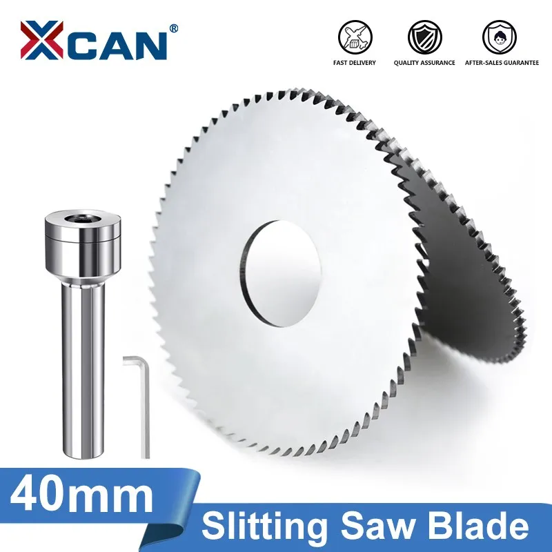XCAN Saw Blade 40mm Slitting Saw Blade HSS Steel Circular Cutting Disc