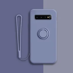 Custodia in silicone morbido premium con supporto a anello - Fit universale