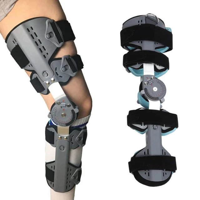 Hinged Knee Joint Support Brace Orthosis Joint Stabilizer Adjustable Full  Leg Articulated Knee Immobilizer Protector Splint - AliExpress