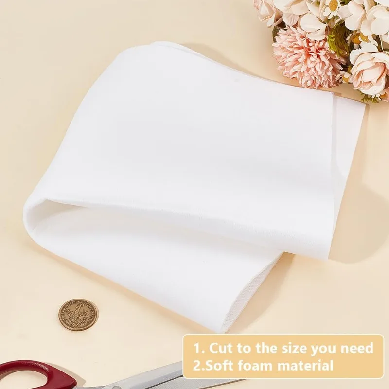 2pcs Bra Foam Fabric 40x40cm Sponge Underwear Breast Pad Bra Cup Pad for Cosplay Costume Clothes Dress