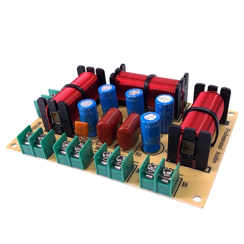 4 Way Speaker Bass Frequency Divider Home Theater Hifi Stereo Circuit Stereo Audio Crossover Filters 2PCS, speaker repair parts