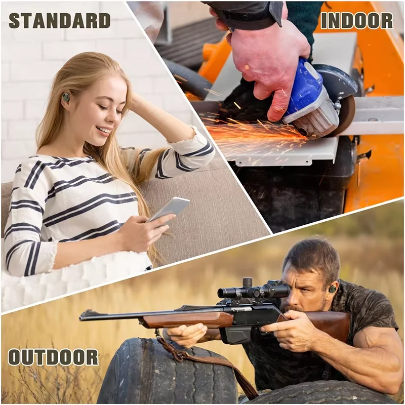EB10 Bluetooth shooting earbuds. Hunting airgun earbuds, tactical headphones electronic hearing protection NRR27DB