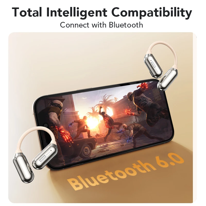 Lenovo Le503 Bone Conduction Hanging Ear Open Wireless Earphone Call Noise Reduction Ultra Long Battery Open Bluetooth Earphones, Alina Gadgets