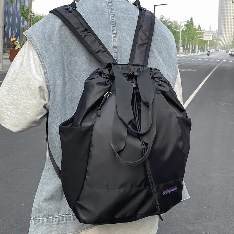 Lightweight folding backpack with large capacity, suitable for hiking, traveling, and outdoor adventures - adjustable shoulder s