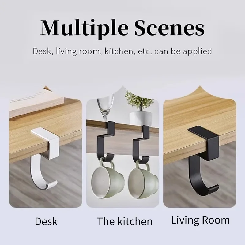 Description Picture 6 of itemBag Holder for Table Key Holder Punch-free Table Hook Wall Hanging Rack Multipurpose Holder for Coat Bathroom Hanging organizers