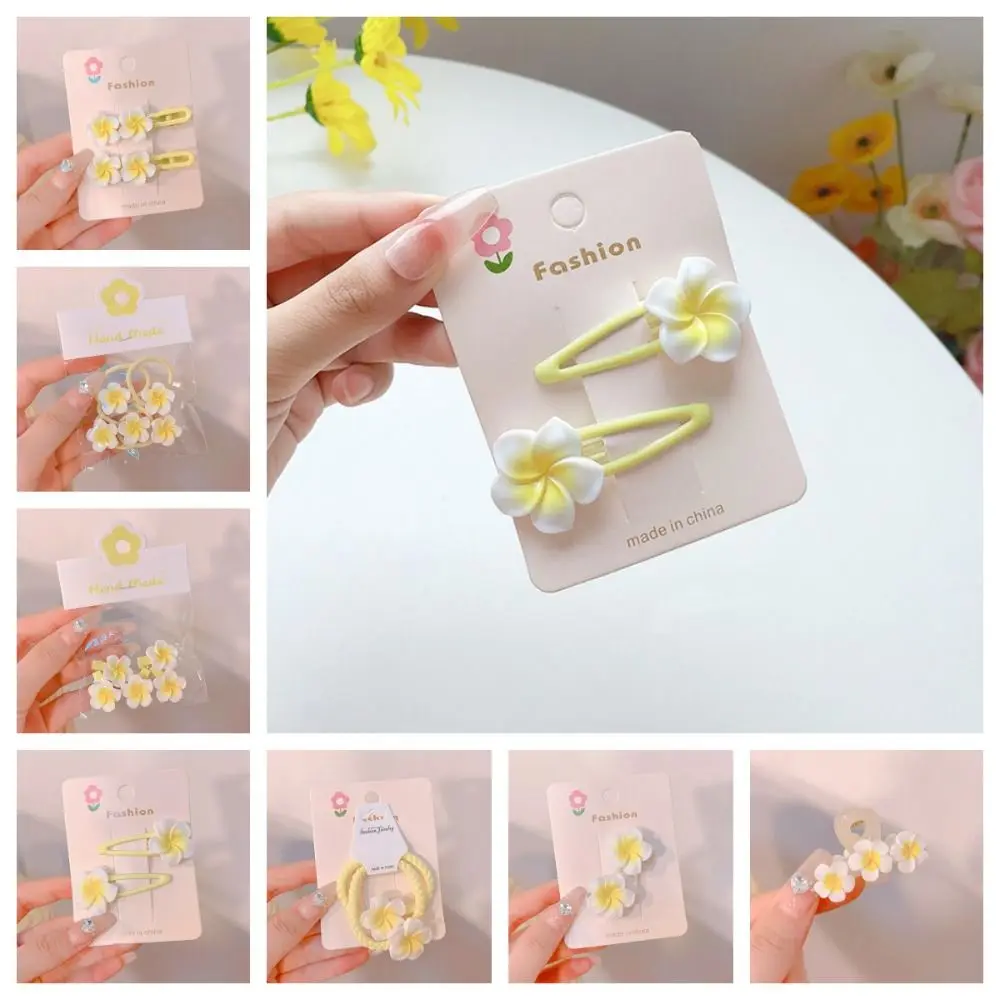 Accessori Per Capelli Plumeria Flower Hair Clip Corda Per Capelli Tradizionale Flower Barrette Mini Hair Claw Hair Clip Egg Flower Bb Clip