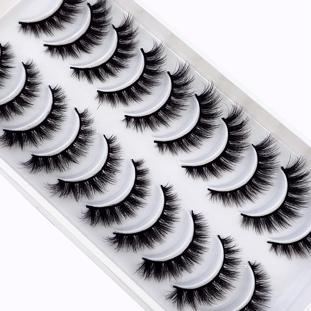 10 Pairs Natural Long False Eyelashes Fake Lashes Makeup 3d Mink Lashes Extension Short Eyelash Mink Eyelashes for Beauty
