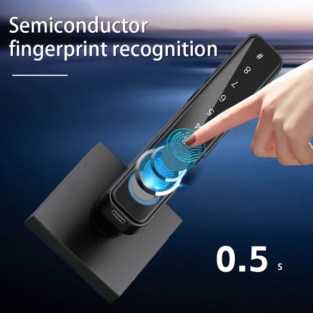 Biometric Fingerprint Smart Home Door Lock Password Electronic Digital Lock TUYA/TTLOCK/No APP Control Entry Door Knobs Lock 3