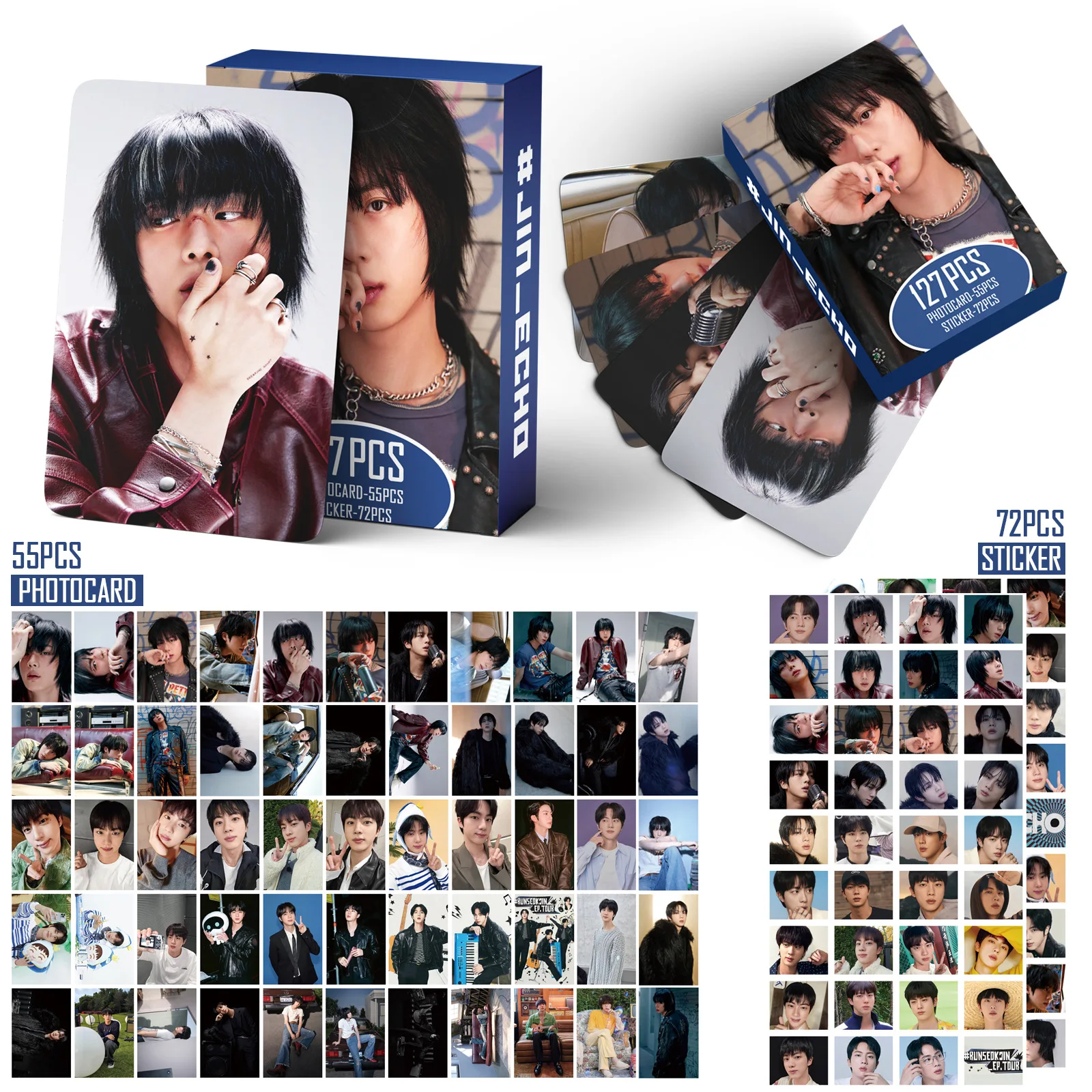 55+72Pcs/Set Kpop JIN Cards New Album Echo Card Mini