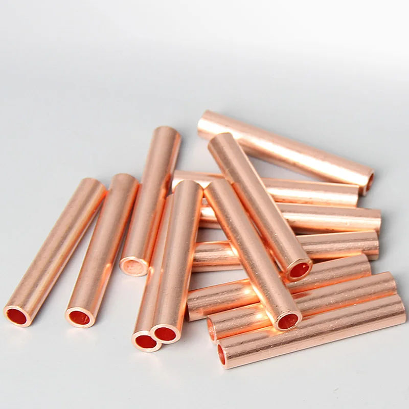 

5/10/30Pcs GT-2.5 4 10 16 25 35 50~240 Red Copper Connecting Lug Pipe Wire Tube Joint Cable Hole Passing Crimp Terminal Fittings