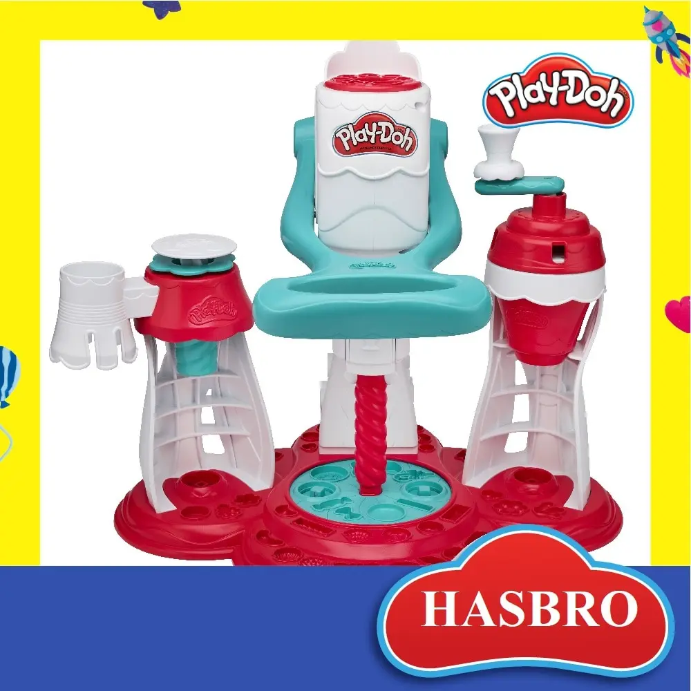 Set for modeling Play-Doh World Ice cream E1935EU4 / E1935EU6 Slime Antistress Plasticine Training Hobbies Kids Games Toys Toy children Goods