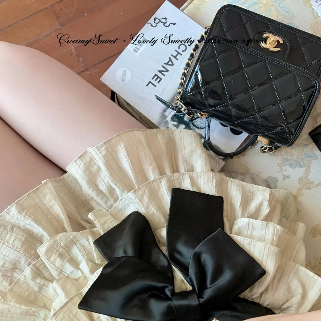 Y2K Polka Dot Two-piece Set Women Chiffon Halter Sleeveless Top Ruffles A-line Cake Mini Skirt Summer New Korean Fashion Outfits