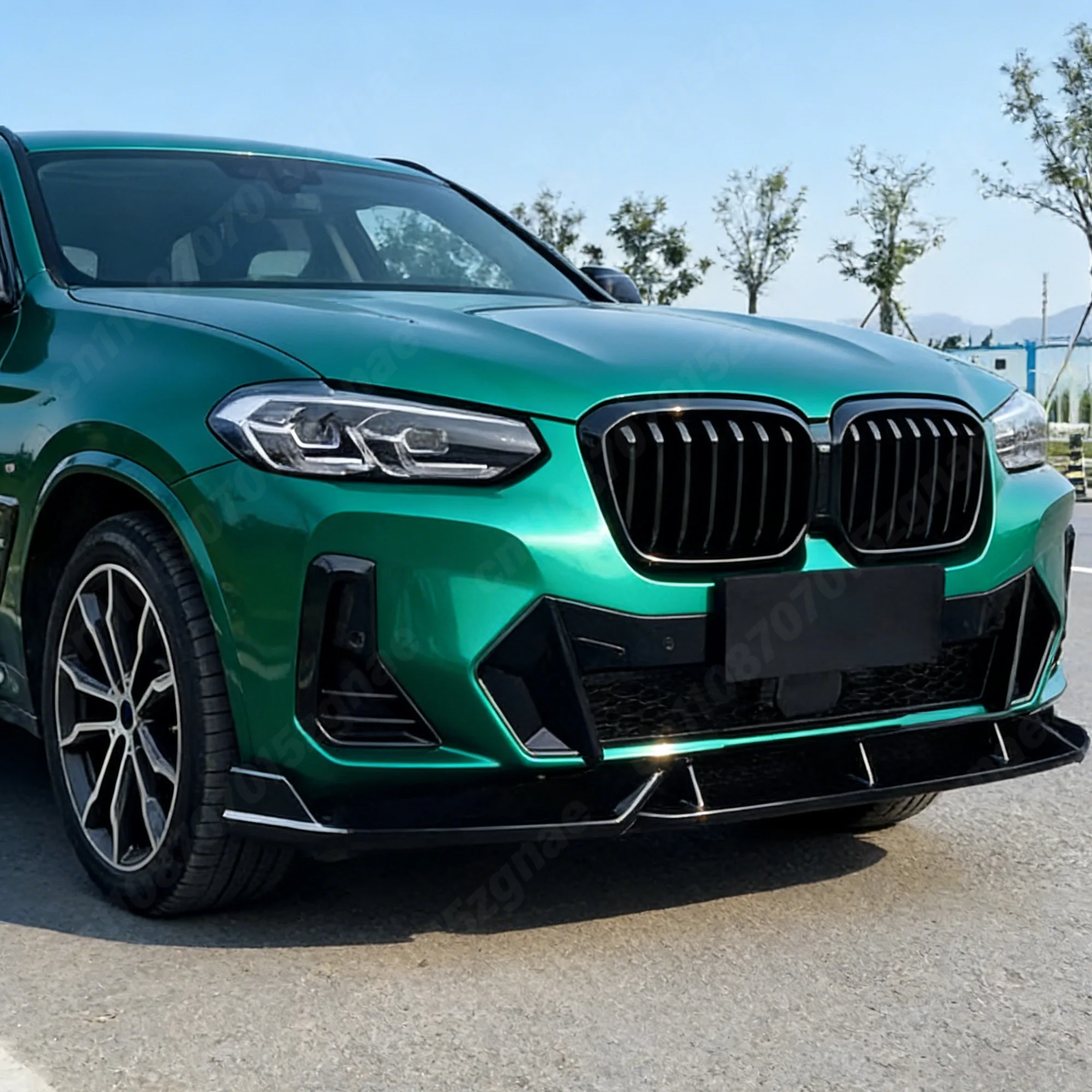 BMW X3 G01 X4 G02 M 스포츠 페이스리프트 2021 2022 2023 2024 차량 전면 범퍼 레이싱 모델 스포일러 스플리터 바디 개조 키트