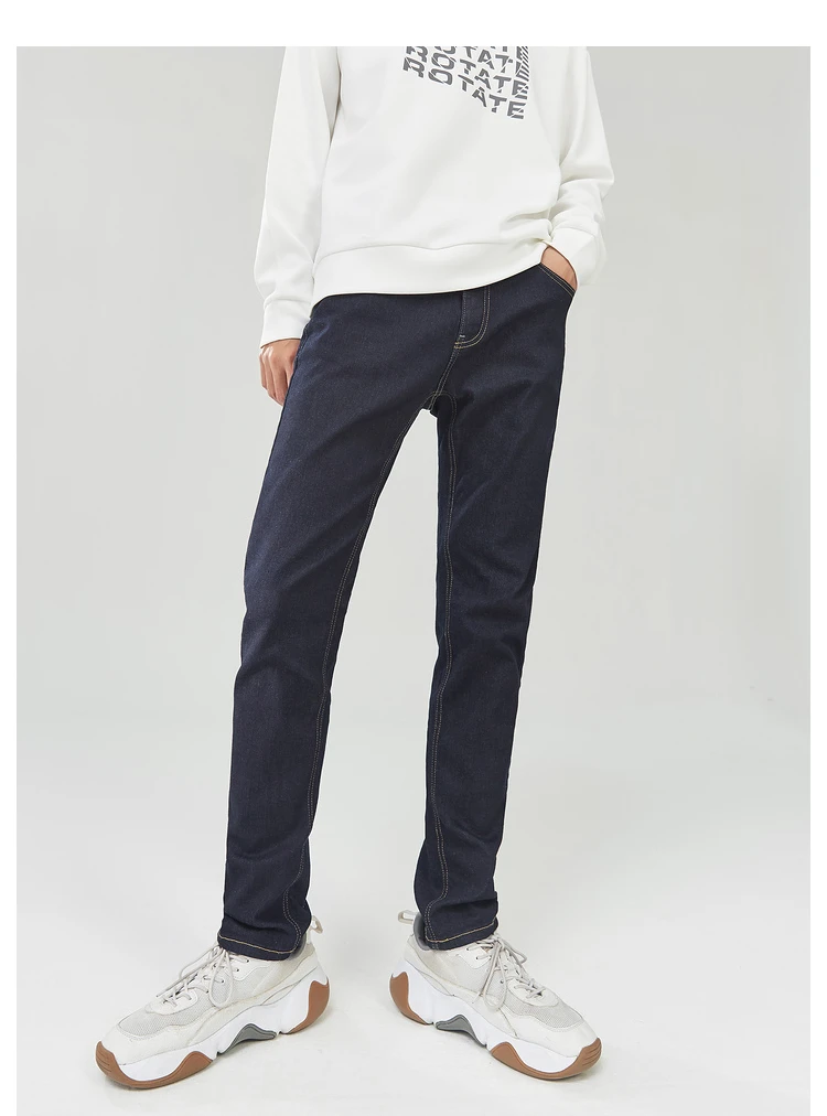 Metersbonwe Jeans Men Summer Basic Denim Pants Classic Washed Trousers Male Black Light Blue Simple Design Trousers Brand