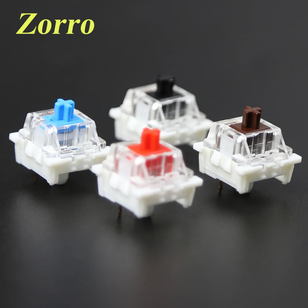 Zorro Linear Clicky Switches For Mechanical Keyboard Rgb 3pin 45g 55g