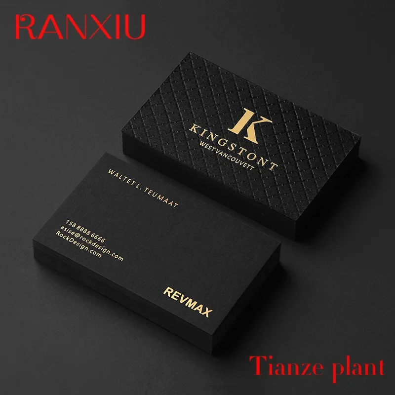 CustomCustomDesignVisitingCardLuxuryBlackEmbossedBusinessCard