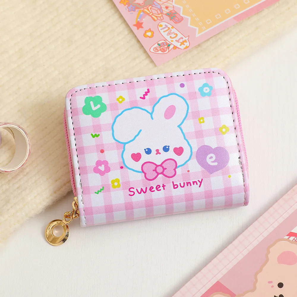 PU Leather Girls Wallet Cute Cartoon Zipper Card Holder Mini Clutch Wallet  Key Chain Coin Purse Kids Gifts Stationary - AliExpress