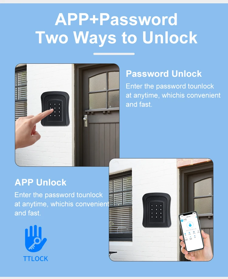 TTLock Wireless Key Box Waterproof Key Safe Security Intelligent Password Storag