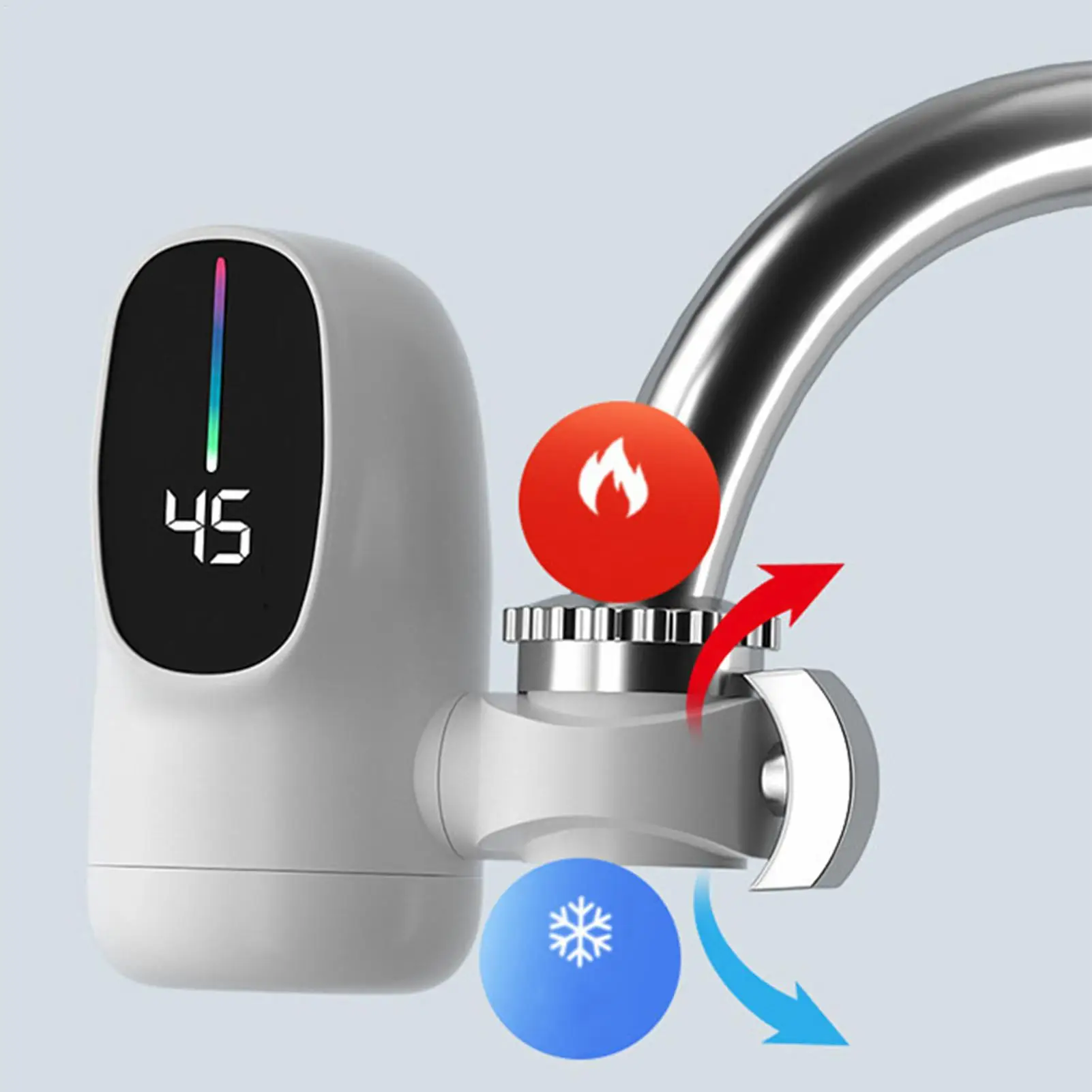 ก๊อกน้ำไฟฟ้าแบบให้ความร้อนทันที สำหรับห้องครัว ห้องน้ำ อ่างล้างจาน ประหยัดพลังงาน พร้อมระบบควบคุมอุณหภูมิ เหมาะสำหรับใช้ในบ้าน โรงแรม รถบ้าน และสำนักงาน 1