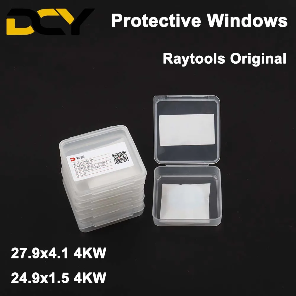 Raytools 오리지널 보호 윈도우 레이저 렌즈, Bodor Raytools BT240 BM109 BM110 111 레이저 헤드용, 27.9*4.1, 24.9*1.5mm, 1064nm