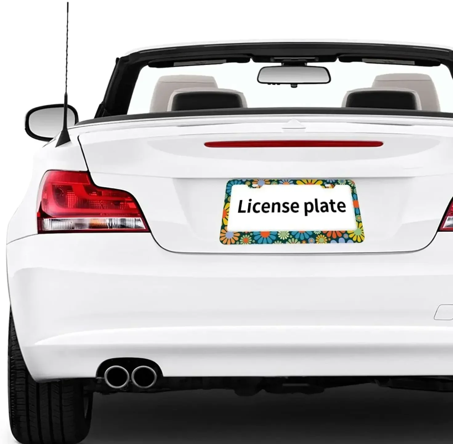 Customizable Aluminum License Plate Frame with HD Image and Text for Cars - Includes Mounting Screws