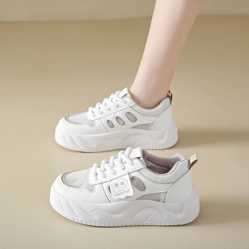 Spring Women's sneaker Fashion Trend Comfortable Thick Sole Non-slip Wear-resistant Sports  Mesh Women's Shoes Women Sneakers