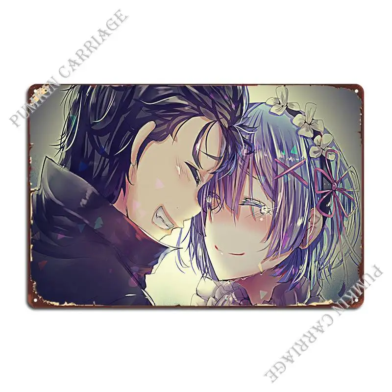 Re Zero Metal Signs Cinema Garage Club Bar Club Tin Sign Poster