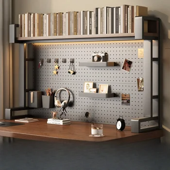 Organizzatore da Scrivania con Ripiano Forato/Senza Ripiano, Scaffale da Tavolo, Portaoggetti da Scrivania, Organizzatore per Ufficio e Studio Domestico