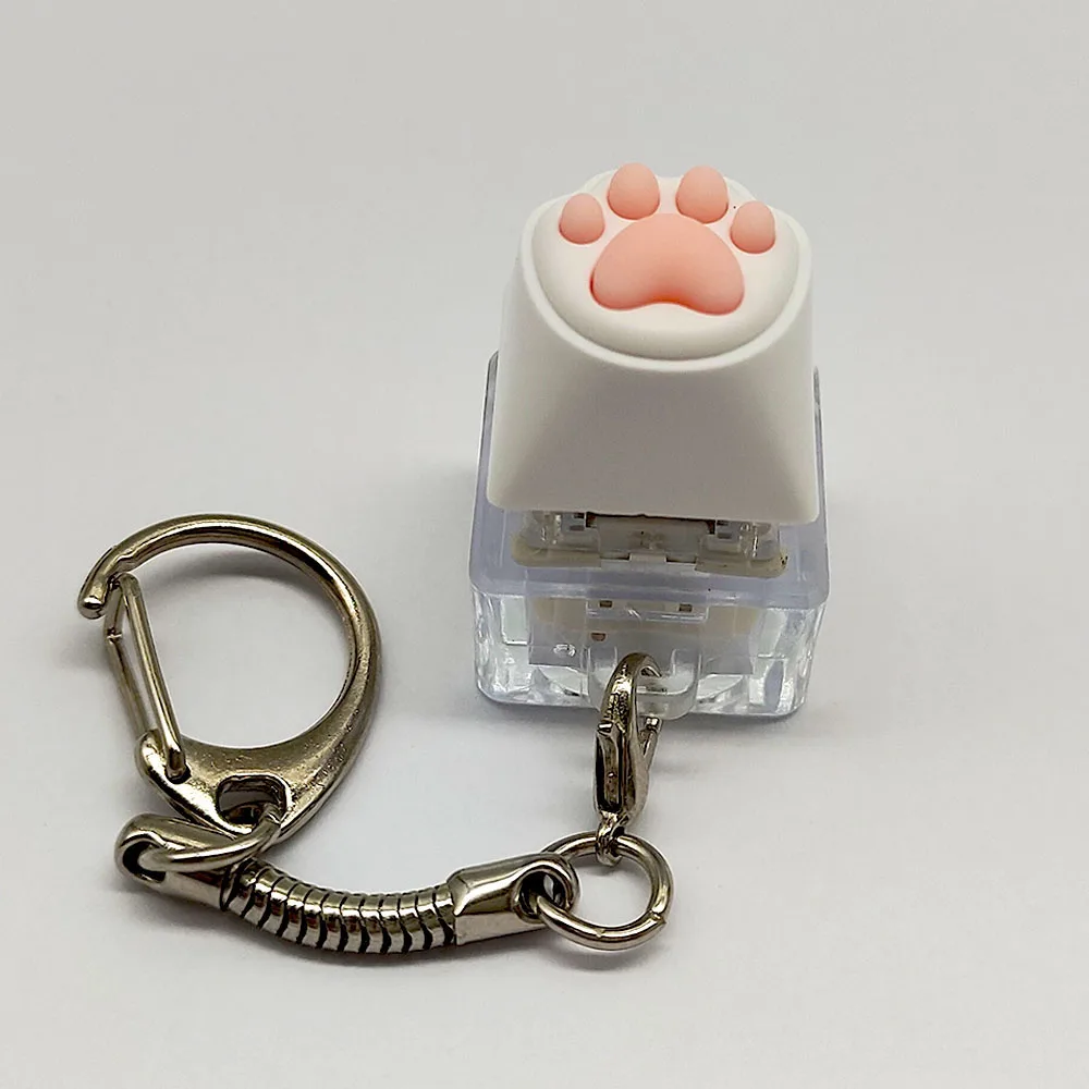 귀여운 고양이 발톱 키체인 열쇠고리 손가락 끝 압력 해소 장난감 키캡 테스터 백팩 펜던트 축제 커플 선물