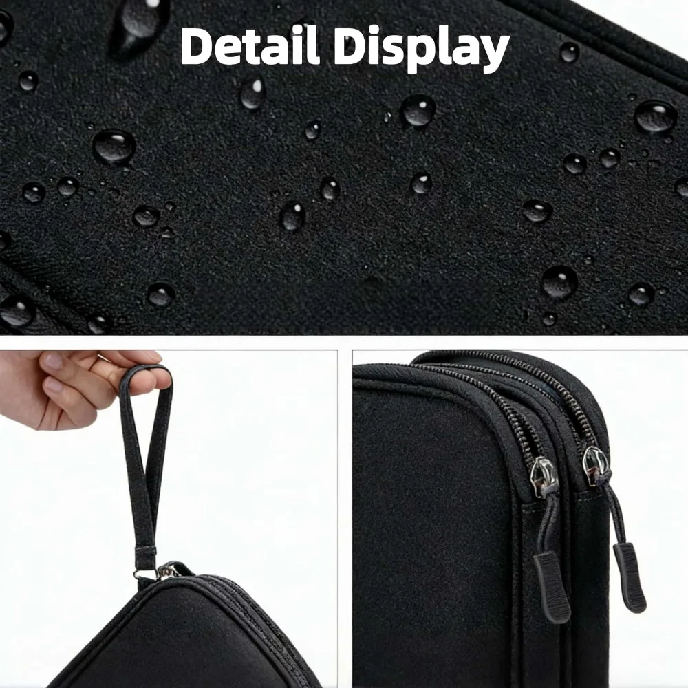 Electronics Organizer Case Portable Waterproof Shockproof Travel Pouch for Hard Drive Charger Power Bank Cables USB Accessories - 4