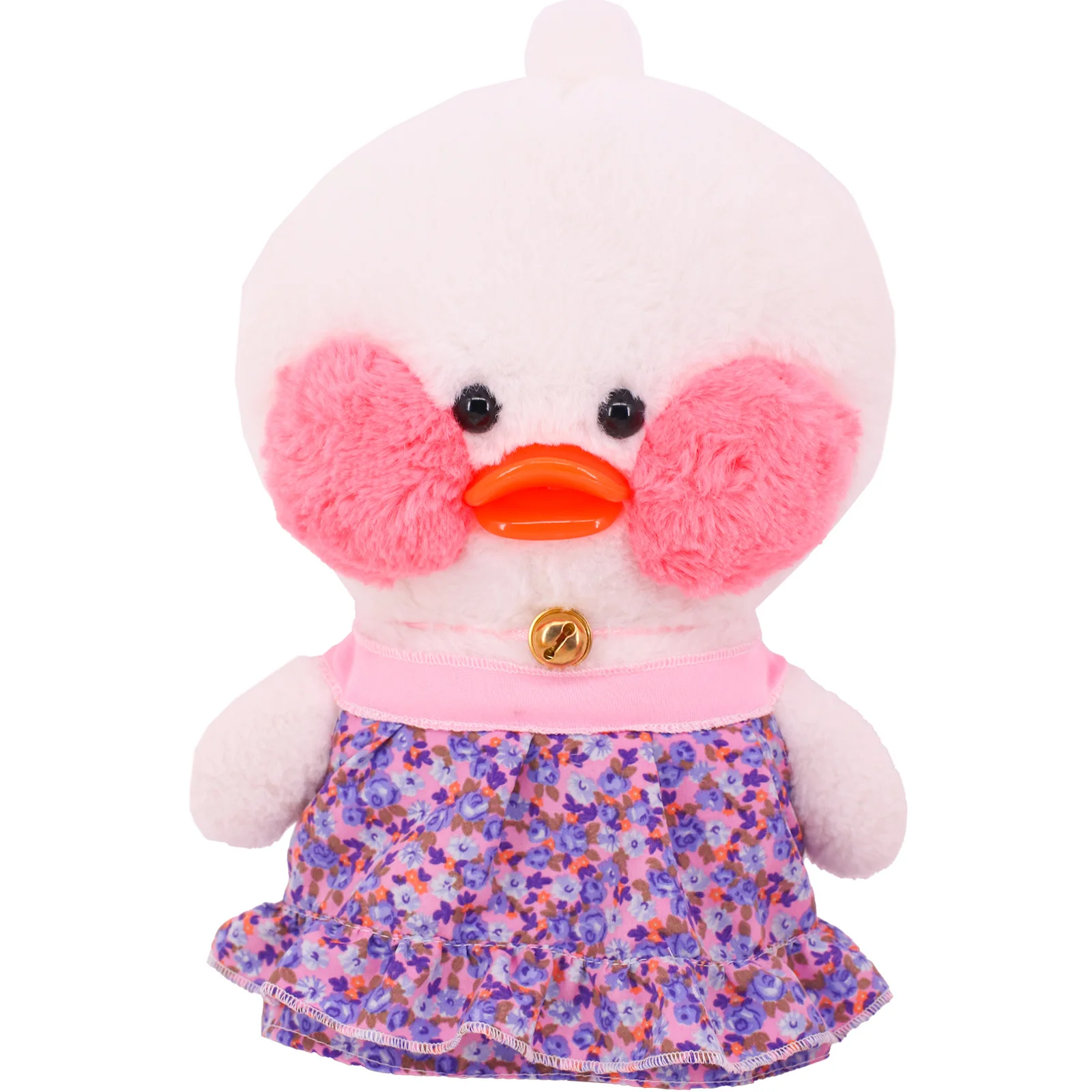 Pato Lalafanfan Branco DIY Kawaii com Roupa - Arrasaplay