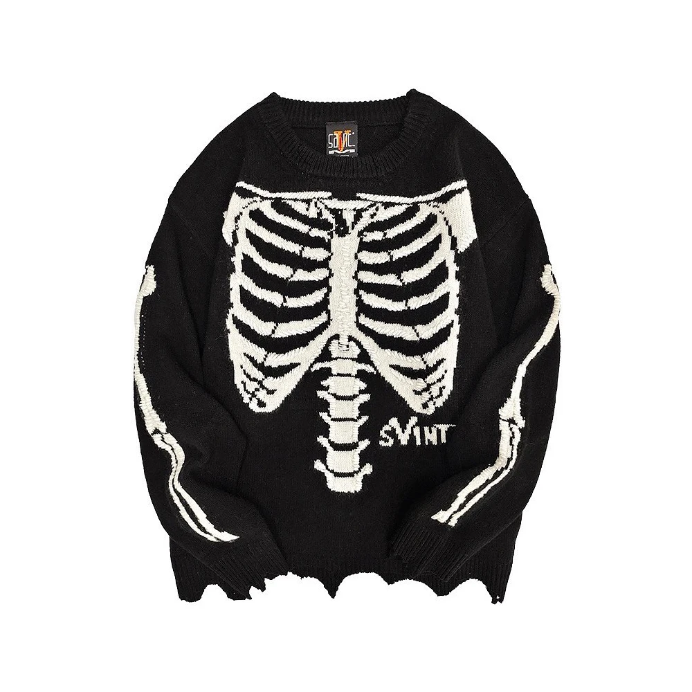 

22AW Saint Fall Winter Men Hand Embroidered Wool Material Comfortable Warm Vintage Sweater