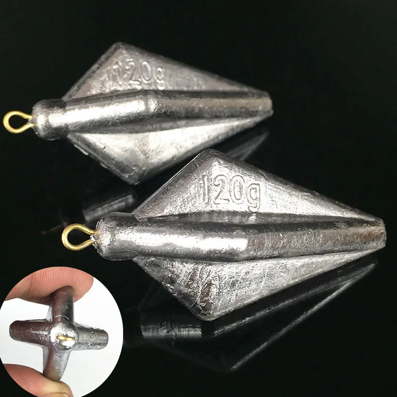 Plombs de pêche 10g-120g - Sinkers plombés pour tous types de pêche en eau douce et mer